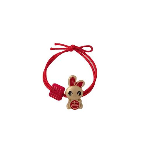 Benmingnian Red Hair Rope Hair Ring Rabbit Year Cute Rabbit