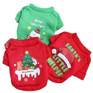Christmas atmosph cats dogs clothes Cat dog warm Costume