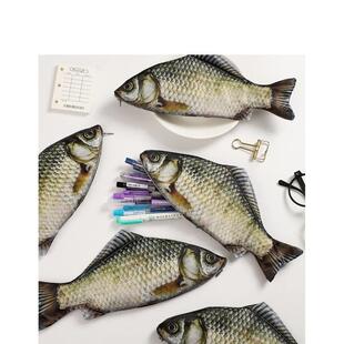 Creative funny crucian carp shape pencil bag Douyin same per