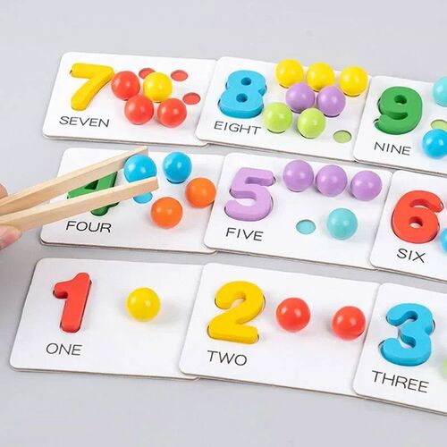 Clip Beads Sorting Bowls Toy Children Logic Concentration Fi