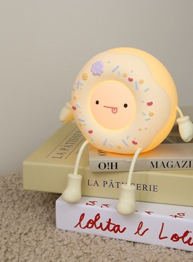 Donut Night Lamp  甜甜圈小夜灯 拍打感应 延时关灯 手机支架