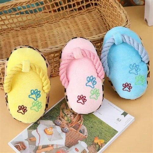 Funny Pet Dog Toys Plush Slippers Bite Chicken Leg Shoe