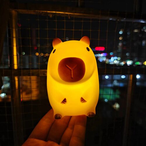 Cute Pet Capybara Night Light Cartoon Silicone Creative Beds