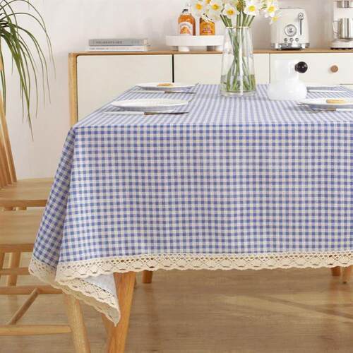 Tablecloth cloth plaid desk mat tea table mat table cloth