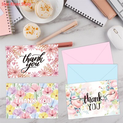 Bview Art Blessing Thank You Card Greeting Card Set English