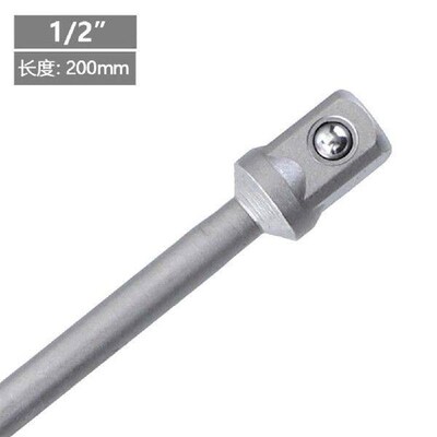 1pc 200mm Socket Adapter Hex Shank To 1 4 3 8 1 2 Extension
