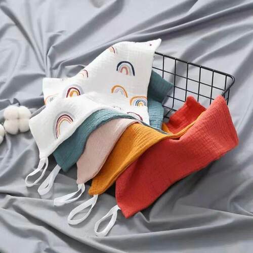 5 Pcs Baby Cotton Square Towels Infant Wash Hand Face Wipes