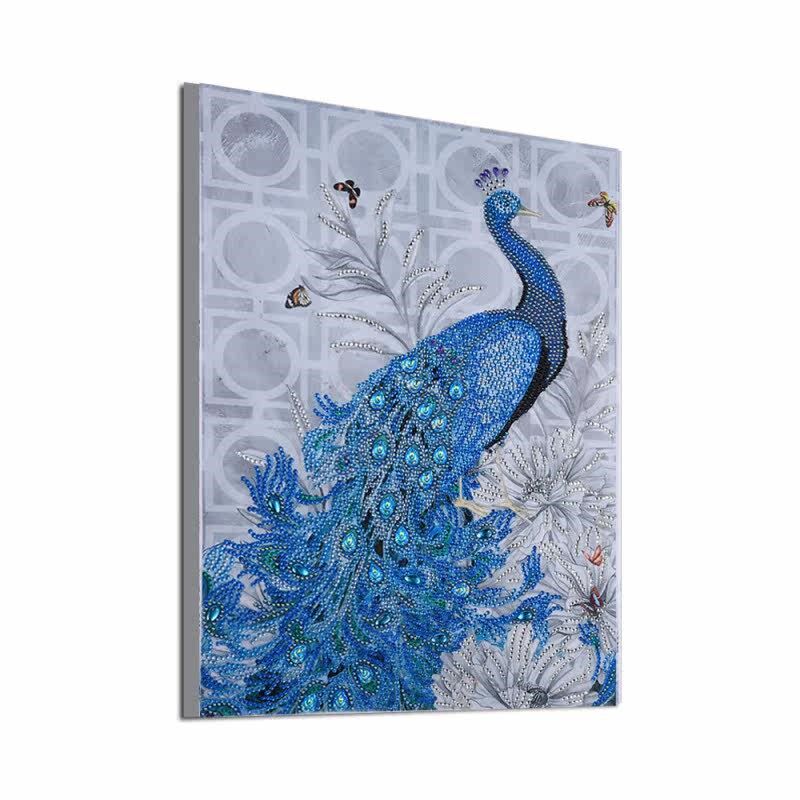 5D Diamond Embroidery Animal Peacock Flower Special Shaped D