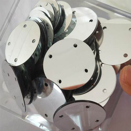 4 Holes Silver Sequins For Crafts Flat Large Round Sequin Ga