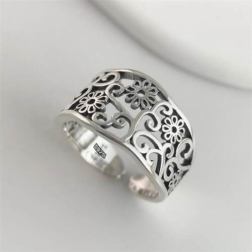Sterling Silver Rings for Women Couple Minimalist Handmade