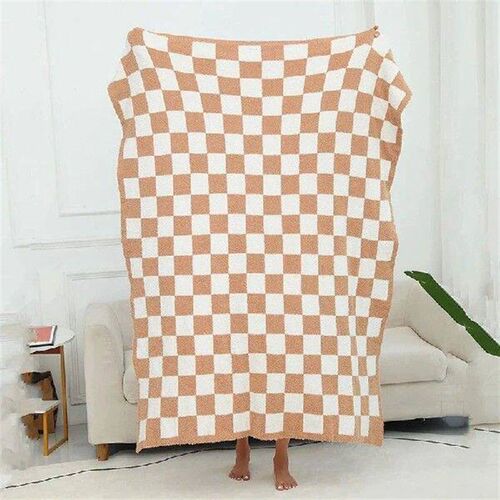 Throw Blankets Checkered Fuzzy Blanket Plaid Decorative