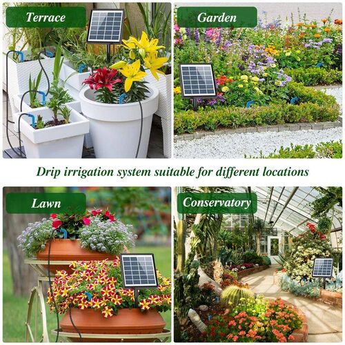 2024 Latest Drip Irrigation Kit for Potted Plants Solar Syst