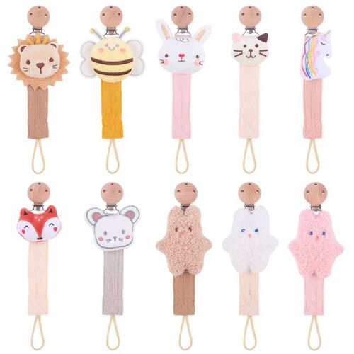 Baby Pacifier Clip Chain Kids Soft Handmade Cloth Flower Pac