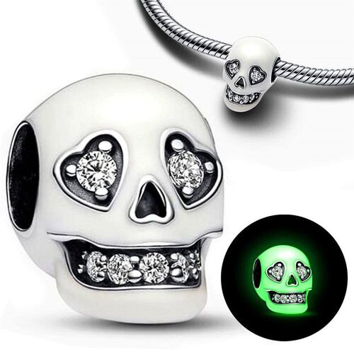 Chameleon Luminous Firefly Butterfly Silver Plated Fit Charm