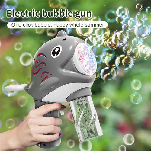 10 Hole Childrens Toy Whale Bubble Machine Fully Automatic