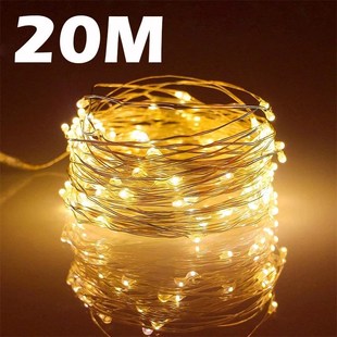 USB Led Fairy Lights Copper Wire String 20M 200LED Holiday O