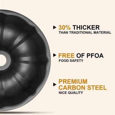 Fluted Tube Pan Steel Bunte Cake Pan Bundt Pan Baking