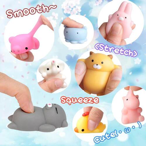 50-5PCS Kawaii Squishies Mochi Anima Squishy Toys For Kids A