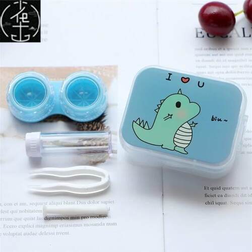 Cute Women Girl Eyes Contact Lens Container Box Holder Case