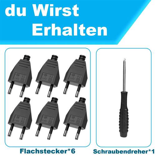 6/8pc EU European 2 Pin Male Plug AC Electric Power Socket A