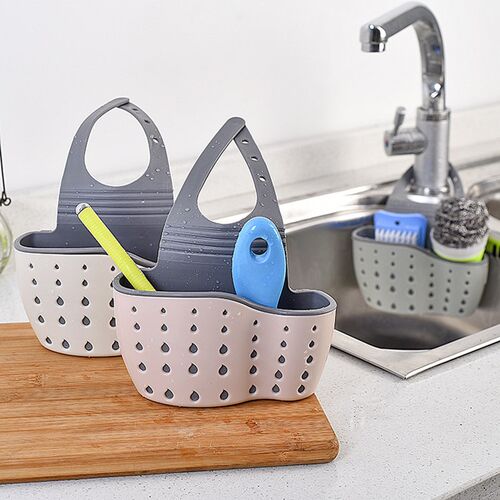 Home Storage Drain Basket Kitchen Sink Holder Adjustable Soa