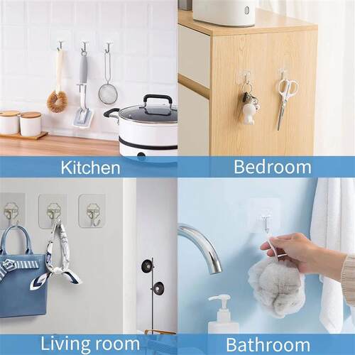 Waterproof and Oilproof Wall Hooks, Sticky Hooks for Kitchen