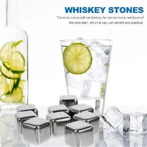 12Pcs Stainless Steel Whiskey Stones Ice Cubes Wine beer