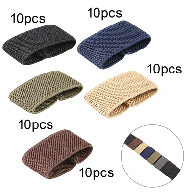 10x Elastic Belt Keepers Webbing Holder Strap Organizer Nylo