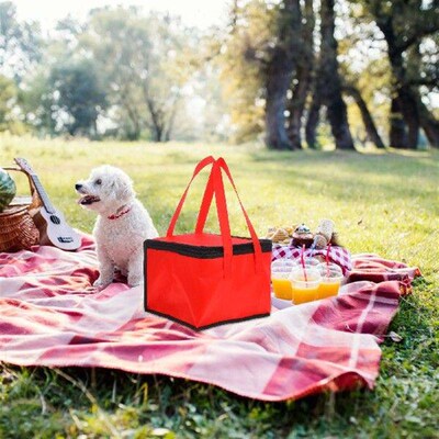 Pizza Cooler Bag Insulated Bags for Food Delivery Red