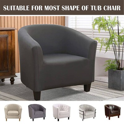 Sretch Club Chair Slipver Spandex Barrel Chair vers Printed