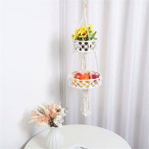 Fruits Cotton Rope and Vegetable Basket Hanging Woven
