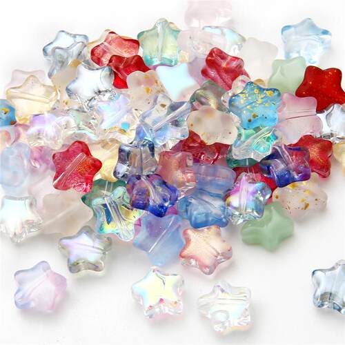 100PC/lot 8mm AB Color Star Beads Czech Glass Loose Spacer