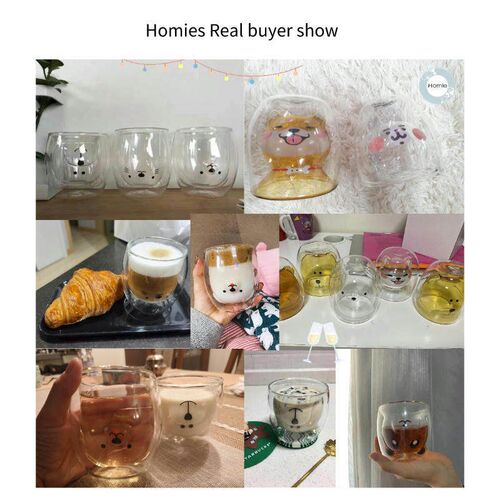 VIP link 1 Glass Mug, Cute Mugs Double Wall glass mug Coffee