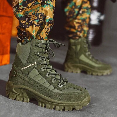 Fujeak 2023 Men Military Tactical Boots Autumn Winter Waterp
