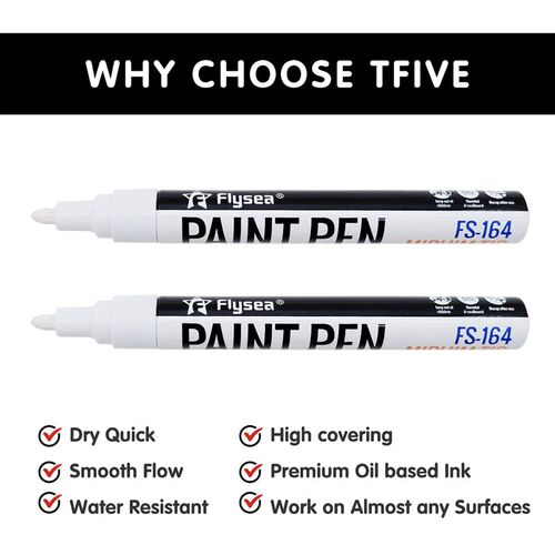 Black/White Oil Based Paint Pens, Permanent Marker for Metal
