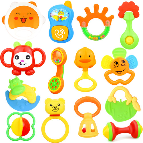 Baby Rattles Toys 0-12 Months Newborn Musical Animal Hand Ji