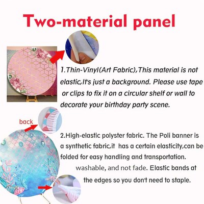 Snow White Princess Backdrop Round ver Girl Kids Birthday Pa