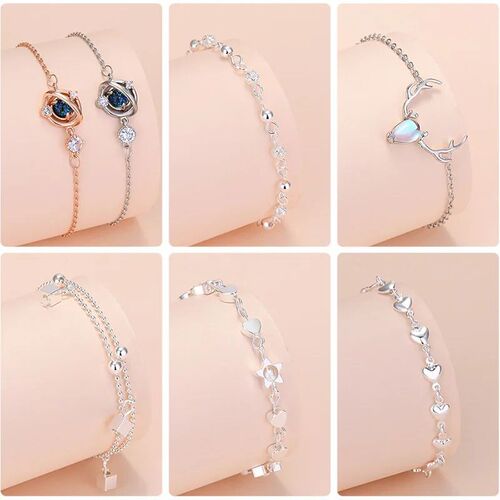 Lucky Bead Charm Bracelet For Women Chain Round Bangles Fash