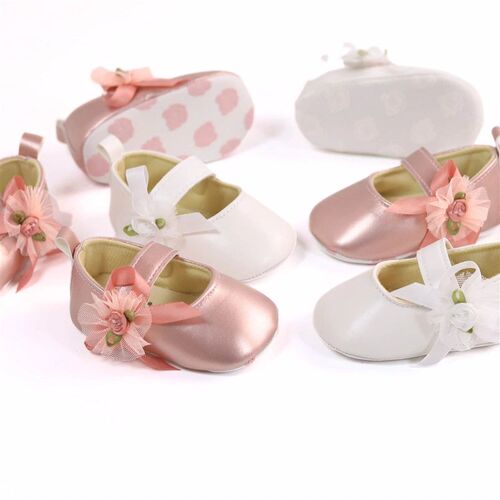 Baby toddler shoes, fashionable rose flower baby girl casual