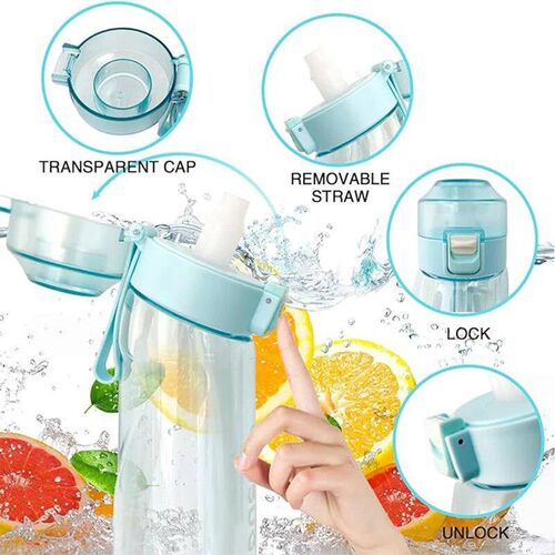 650ML Air Flavored Water Bottle with Straw Scent Up Drinking
