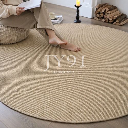 久忆天然手工剑麻编织圆形地毯环保无胶客厅卧室茶几书房桌椅地垫