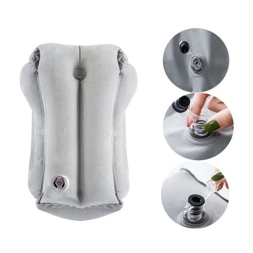 PVC Inflatable Air Travel Pillow Portable Headrest Chin Supp