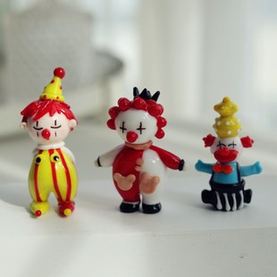 意器 饰送礼摆设 琉璃灯工摆件小丑班班莉莉可爱样板间桌面玄关装