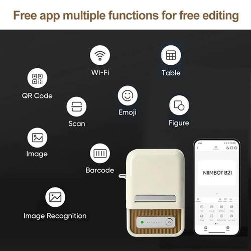 Niimbot B21 Label er Printer Portable Thermal Wireless Bluet
