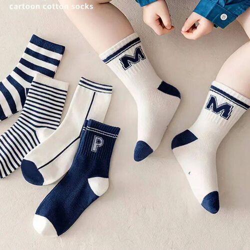 5 Pairs Autumn Fashion Boys Sock for Kids Cute Baby Girl Hap
