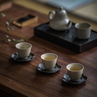 草木祠 草木灰釉茶杯品茗杯手工陶瓷小杯子品杯主人杯茶碗茶盏