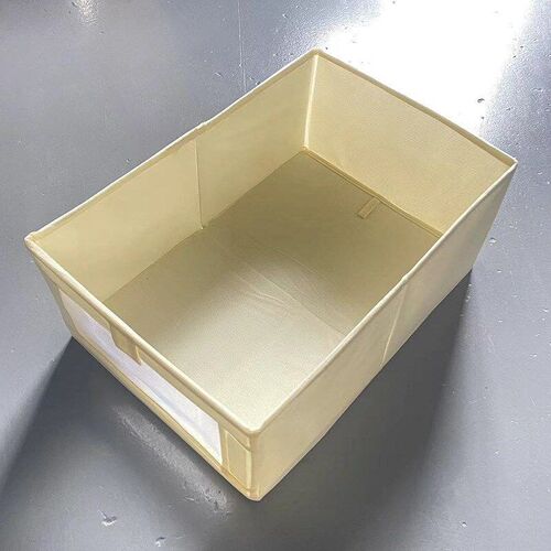 Japanese Style Linen Clothing Storage Box Foldable Organizer