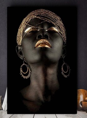 Wall Art Picture for living room Contemplator Black African