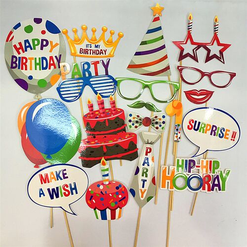 15-30pcs Funny Wedding Paper Photo Booth Props