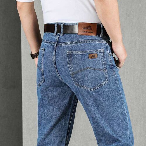 Middle-aged  mens loose dad high waist casual straight men